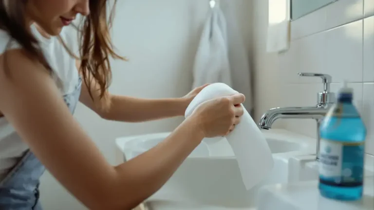 Ta sztuczka z papierem toaletowym nasączonym octem rozwiązuje problem w łazience który wielu bagatelizuje