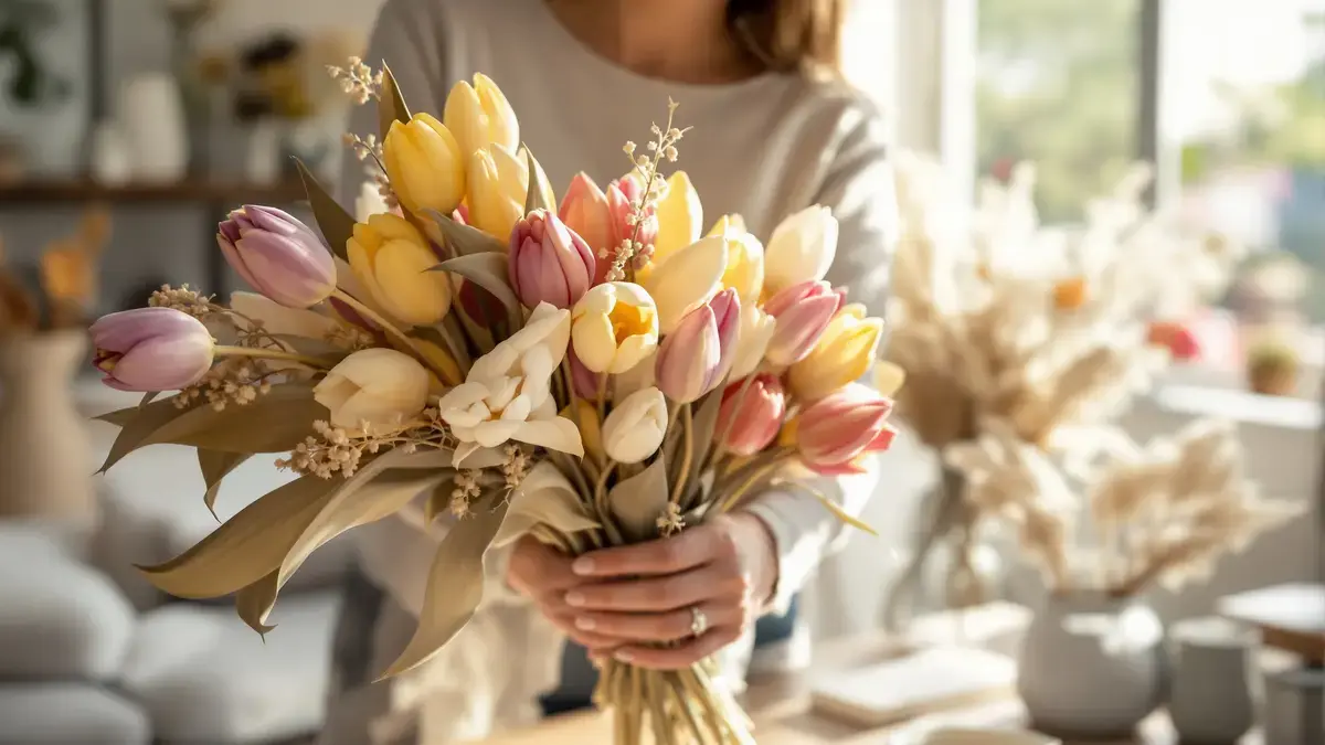 Ta metoda suszenia tulipanów pozwala cieszyć się nimi przez cały rok jako dekoracja