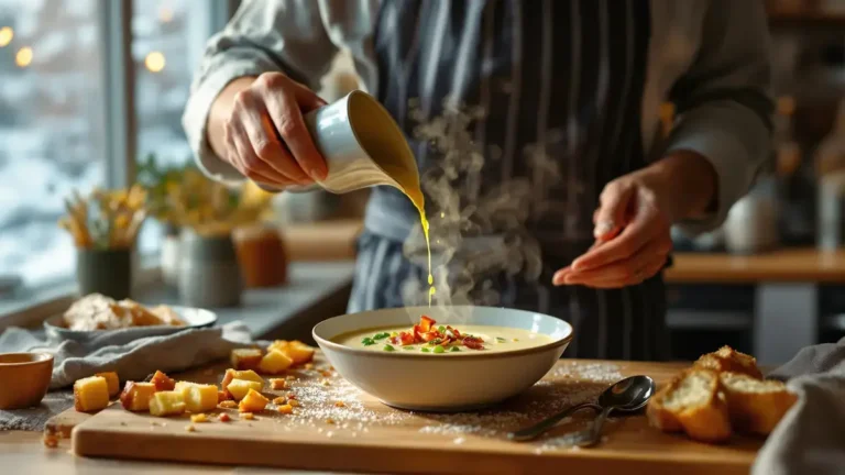 Wykwintny przepis na zupę z porów inspirowaną potage parmentier według utalentowanego szefa kuchni